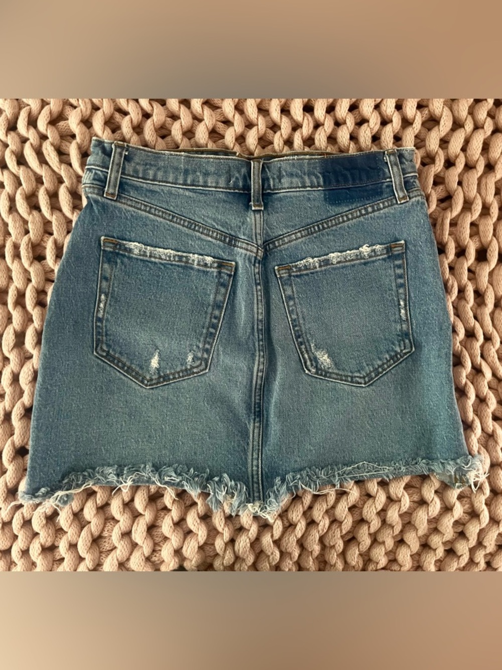 Abercrombie & Fitch Distressed Light Blue Denim Jean Shorts - Picture 2 of 3